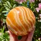 Edge Collections - Orange - Decorative Calcite Crystal Sphere for Gifting - 1 Piece